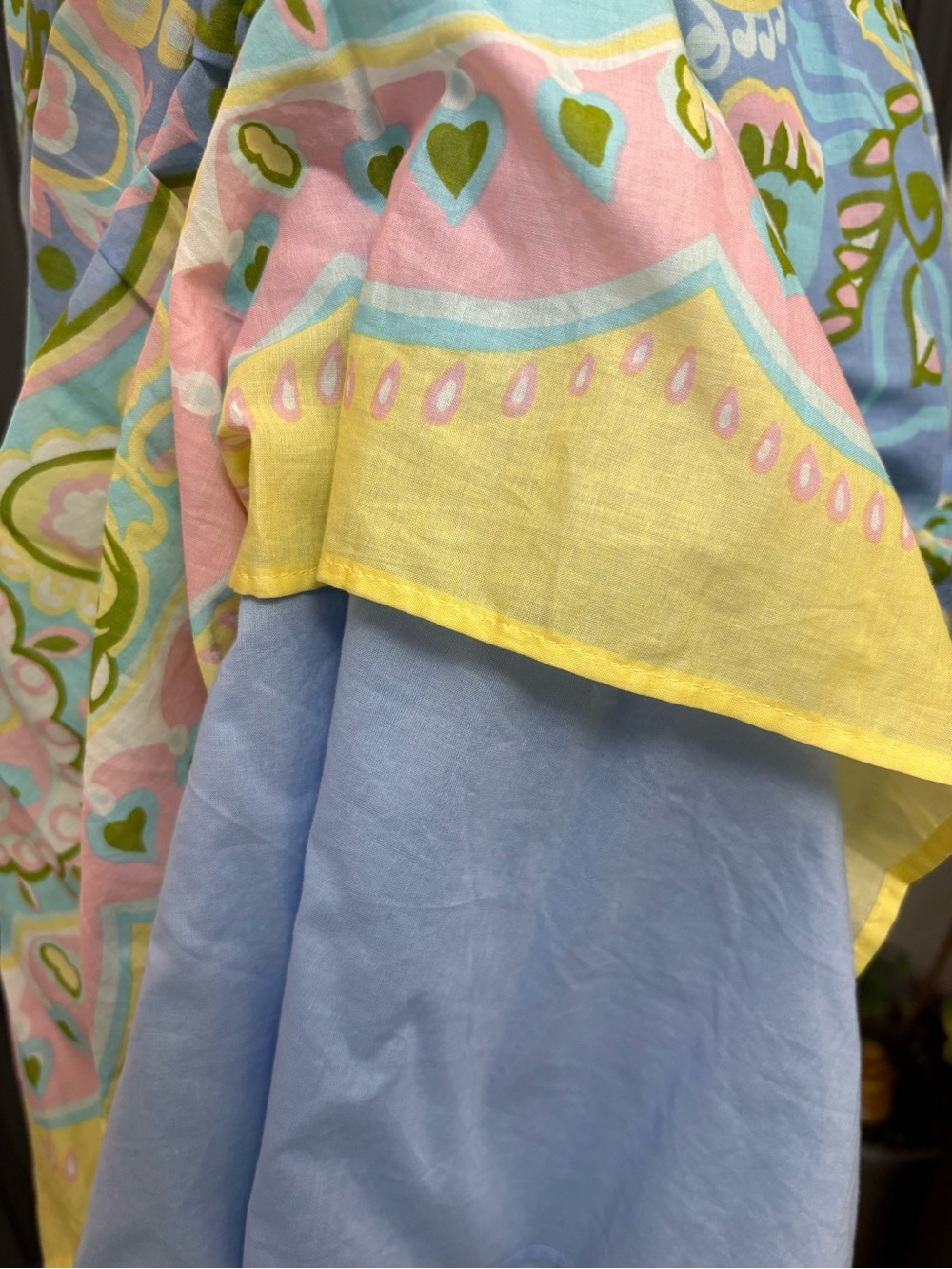 Talbots Volie 100% Cotton Sleeveless Blue Paisley Maxi Fit and Flare Dress - Picture 10 of 13